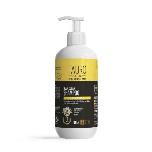 TAURO PRO LINIE Ultra Natural Care tiefenreinigendes Shampoo für Haut und Fell von Hunden und Katzen 1000ml